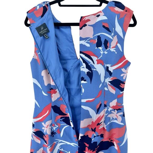 Adrianna Papell Knee Length Sheath Dress Abstract Floral Print women’s sz 10 - Picture 5 of 9